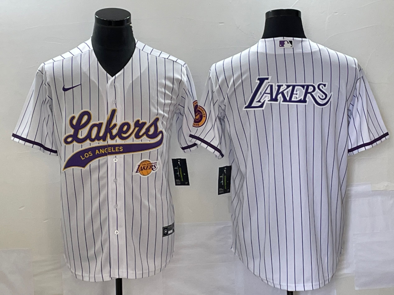 2023 Men Los Angeles Lakers Blank white NBA Jersey style5->los angeles lakers->NBA Jersey